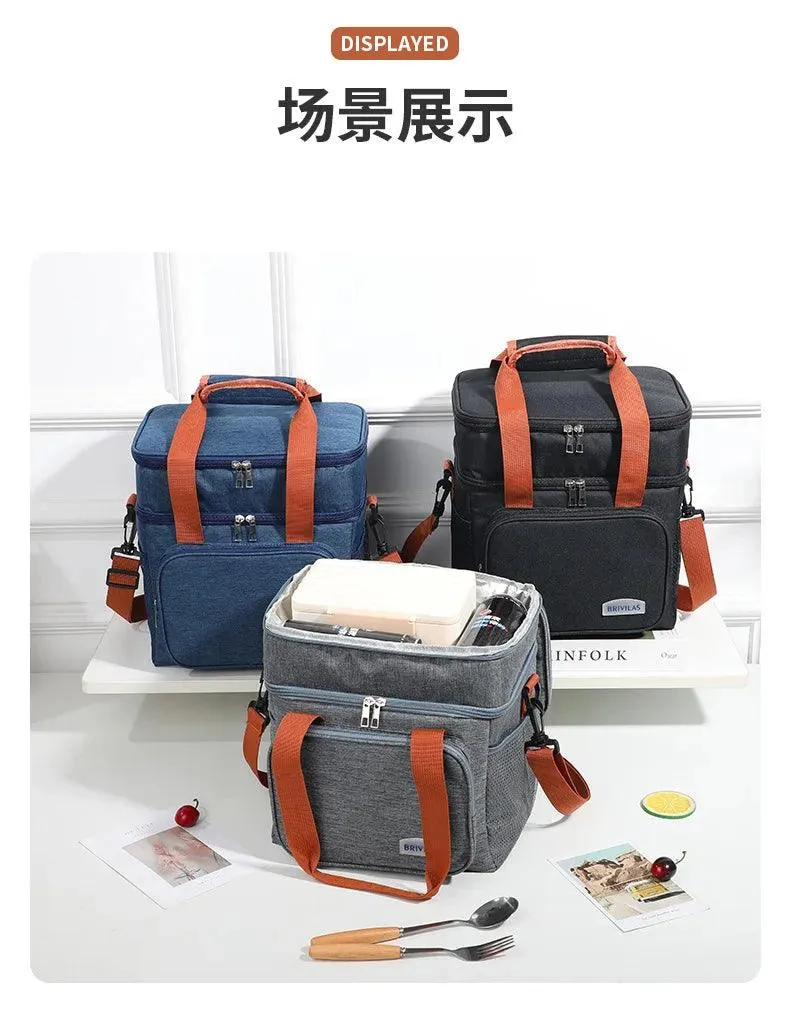 🍱 BAGNEER Thermal Lunch Bag | Picnic Food Cooler Bags | Insulated, Leakproof, Waterproof Lunch Bag with Shoulder Strap for Office & School 🎒