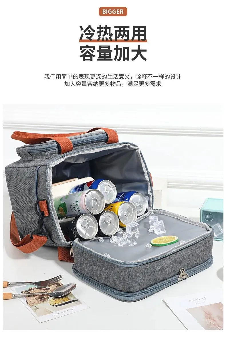 🍱 BAGNEER Thermal Lunch Bag | Picnic Food Cooler Bags | Insulated, Leakproof, Waterproof Lunch Bag with Shoulder Strap for Office & School 🎒