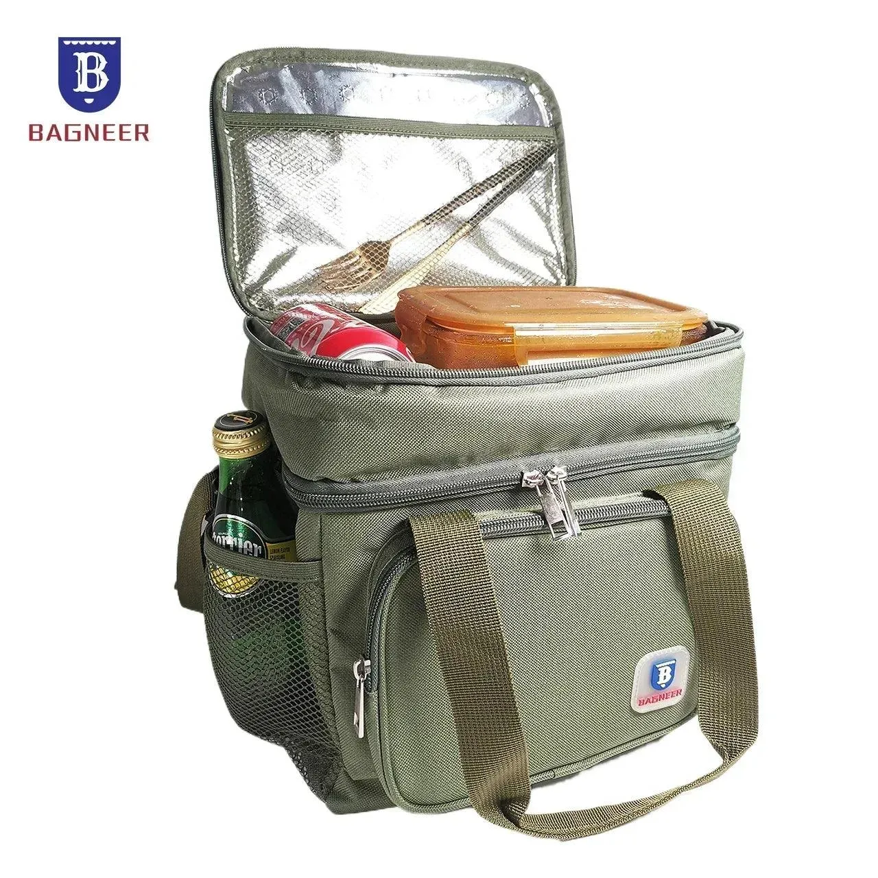 🍱 BAGNEER Thermal Lunch Bag | Picnic Food Cooler Bags | Insulated, Leakproof, Waterproof Lunch Bag with Shoulder Strap for Office & School 🎒