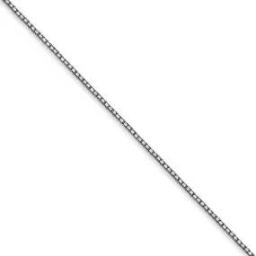 0.9mm, 14k White Gold, Box Chain Necklace