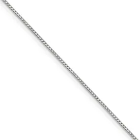 0.9mm 14k White Gold Box Chain Necklace