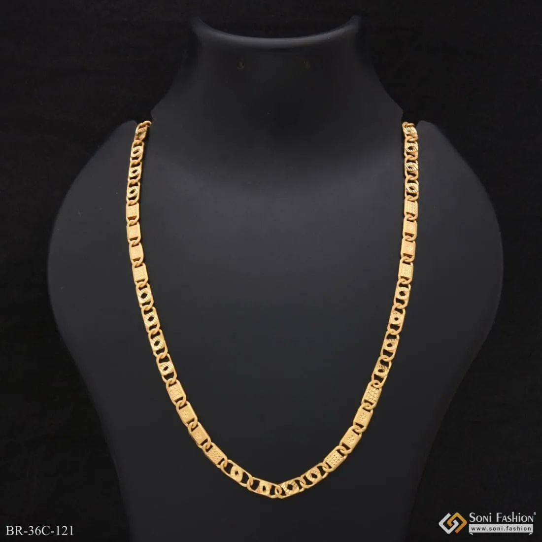 1 Gram Gold Forming Nawabi Exquisite Design High-Quality Chain for Men - Style C122