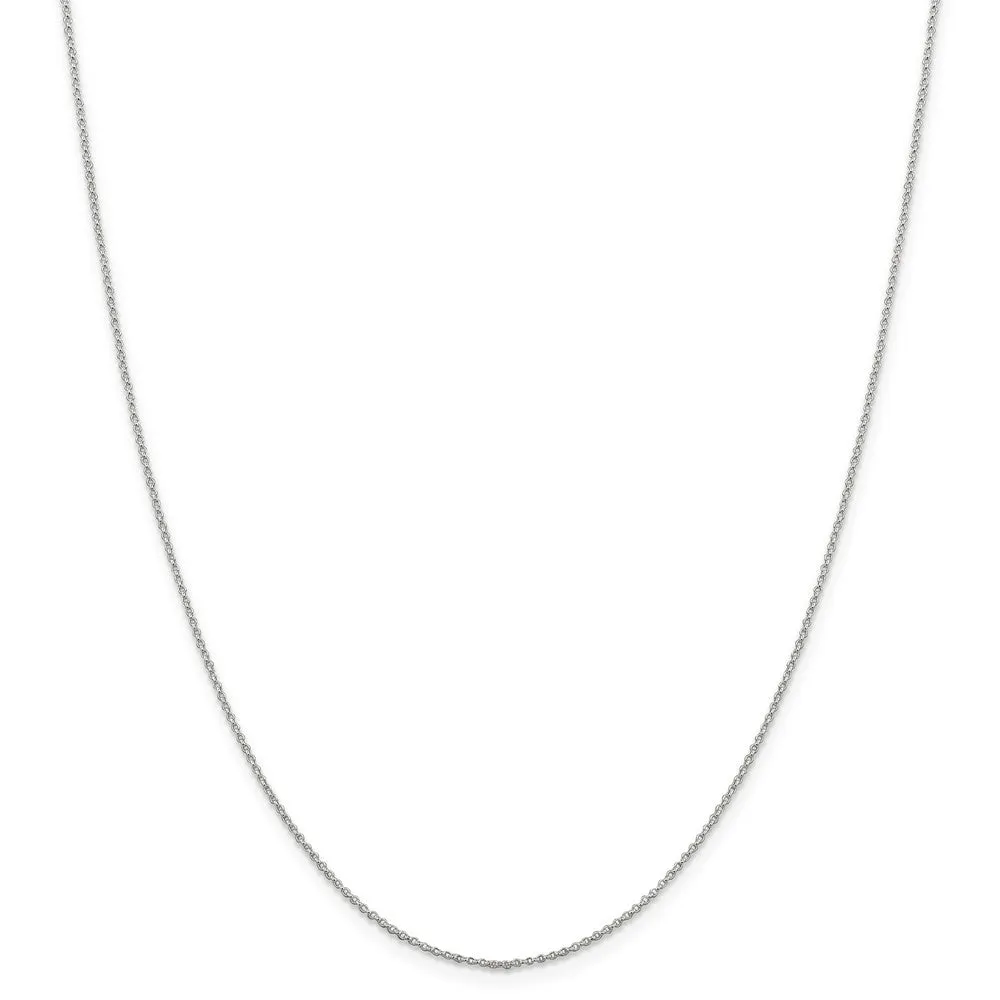 1.1mm Sterling Silver Solid Rolo Chain Necklace