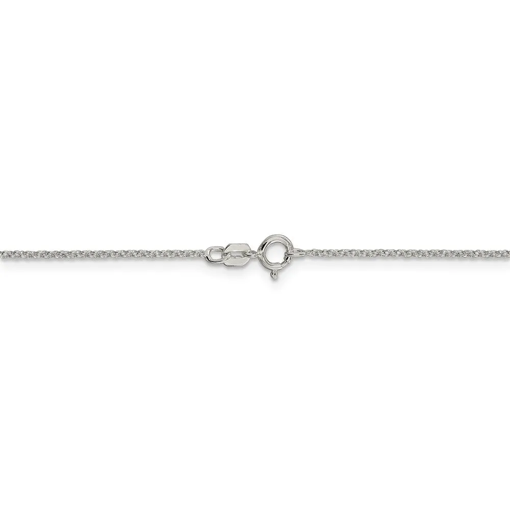 1.1mm Sterling Silver Solid Rolo Chain Necklace