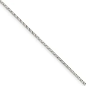 1.25mm Sterling Silver, Box Chain Necklace