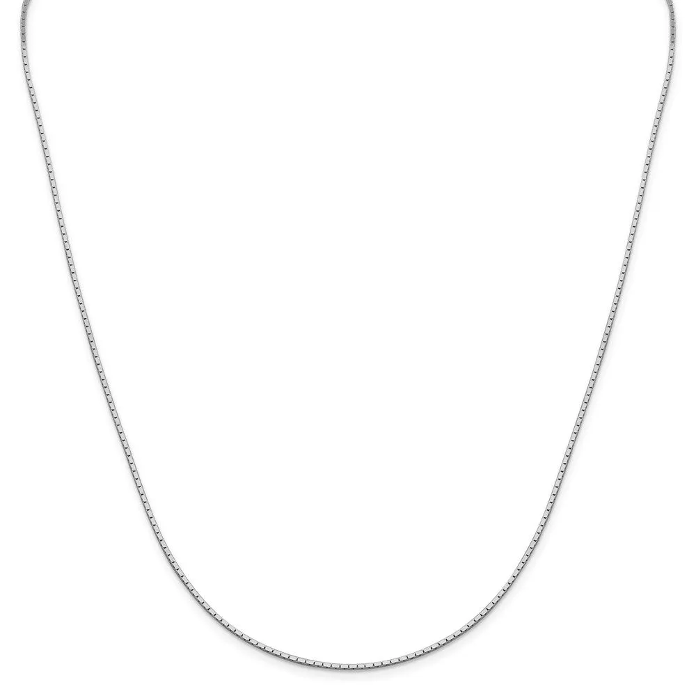 1.25mm Sterling Silver, Mirror Box Chain Necklace