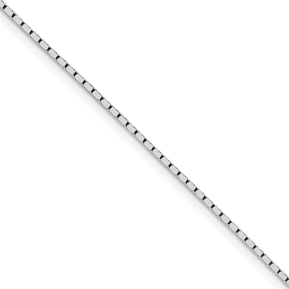 1.25mm Sterling Silver, Mirror Box Chain Necklace