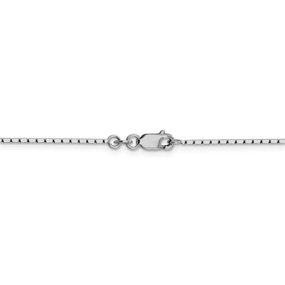 1.25mm Sterling Silver, Mirror Box Chain Necklace