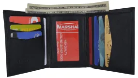 3555 Mens Lambskin Leather Trifold Wallet