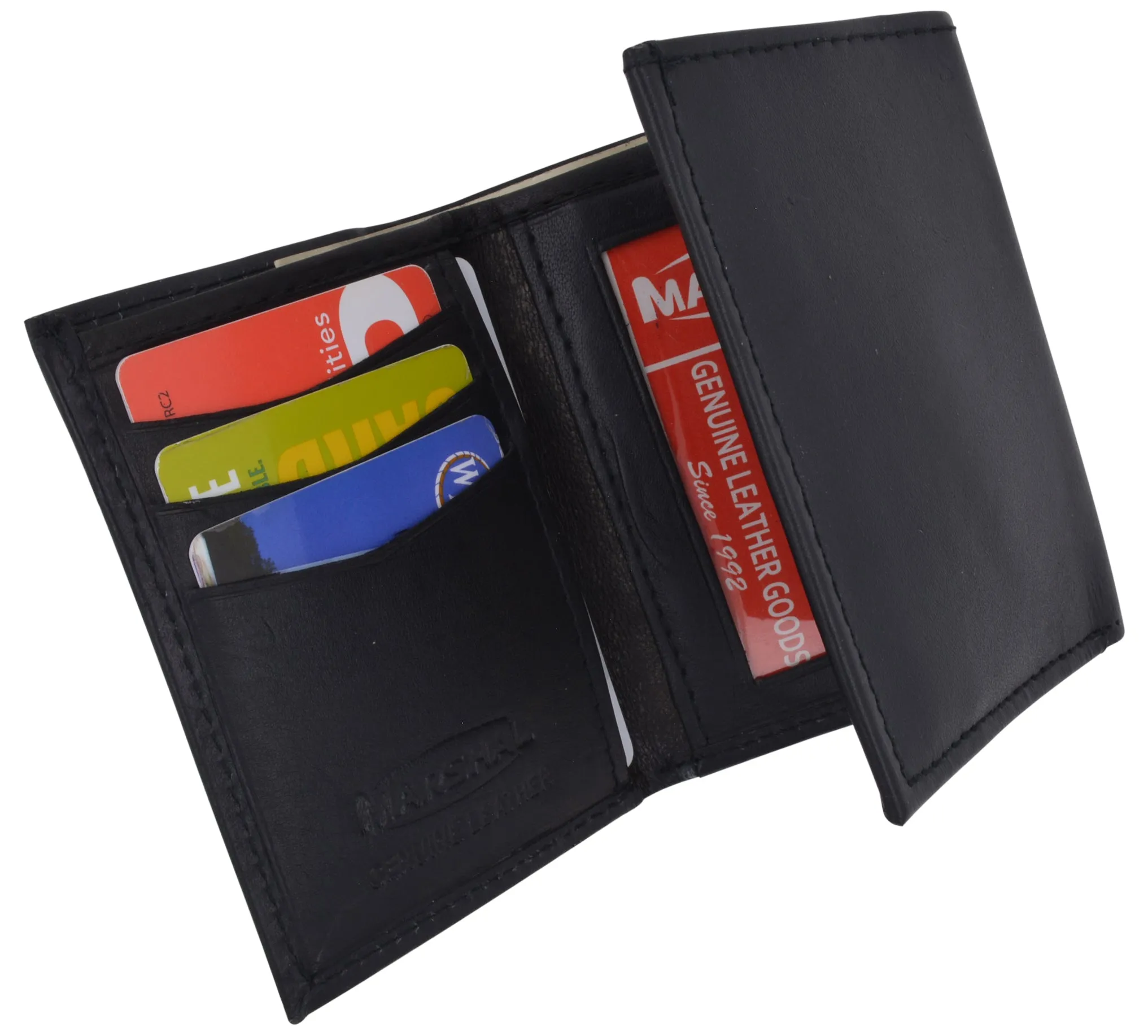 3555 Mens Lambskin Leather Trifold Wallet