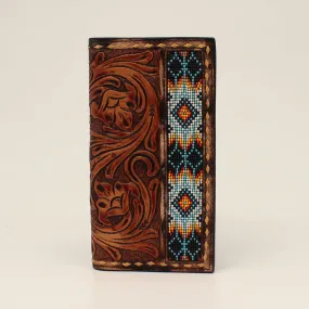 3D Floral Tooled Rodeo Wallet