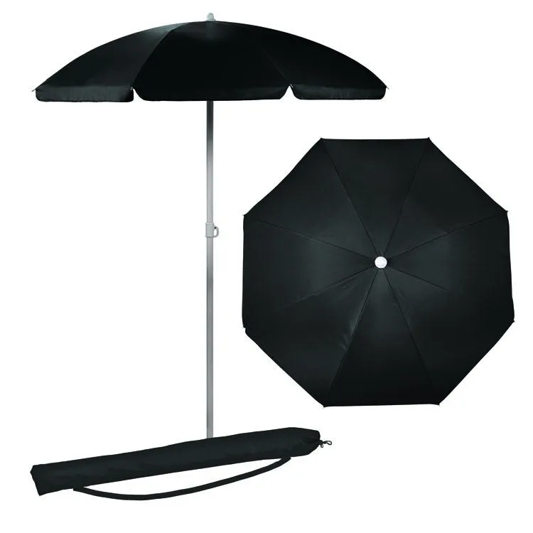 5.5 ft. Portable Beach Umbrella, Black