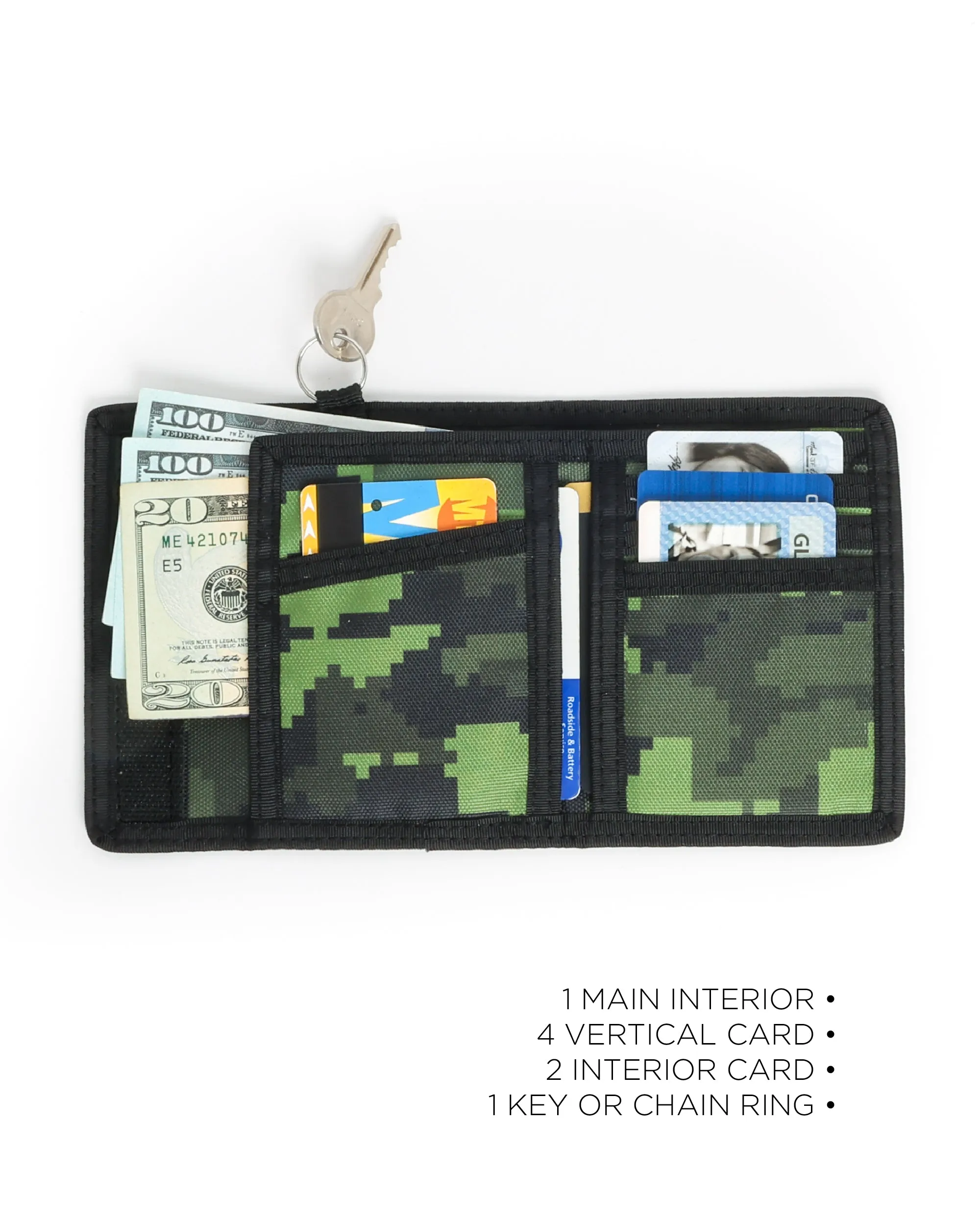 80's Wallet | Bi-Fold RFID |GREEN CAMO