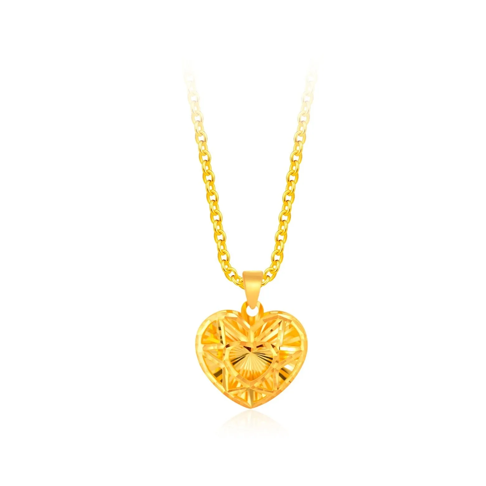 916 Gold Heartstrings Necklace