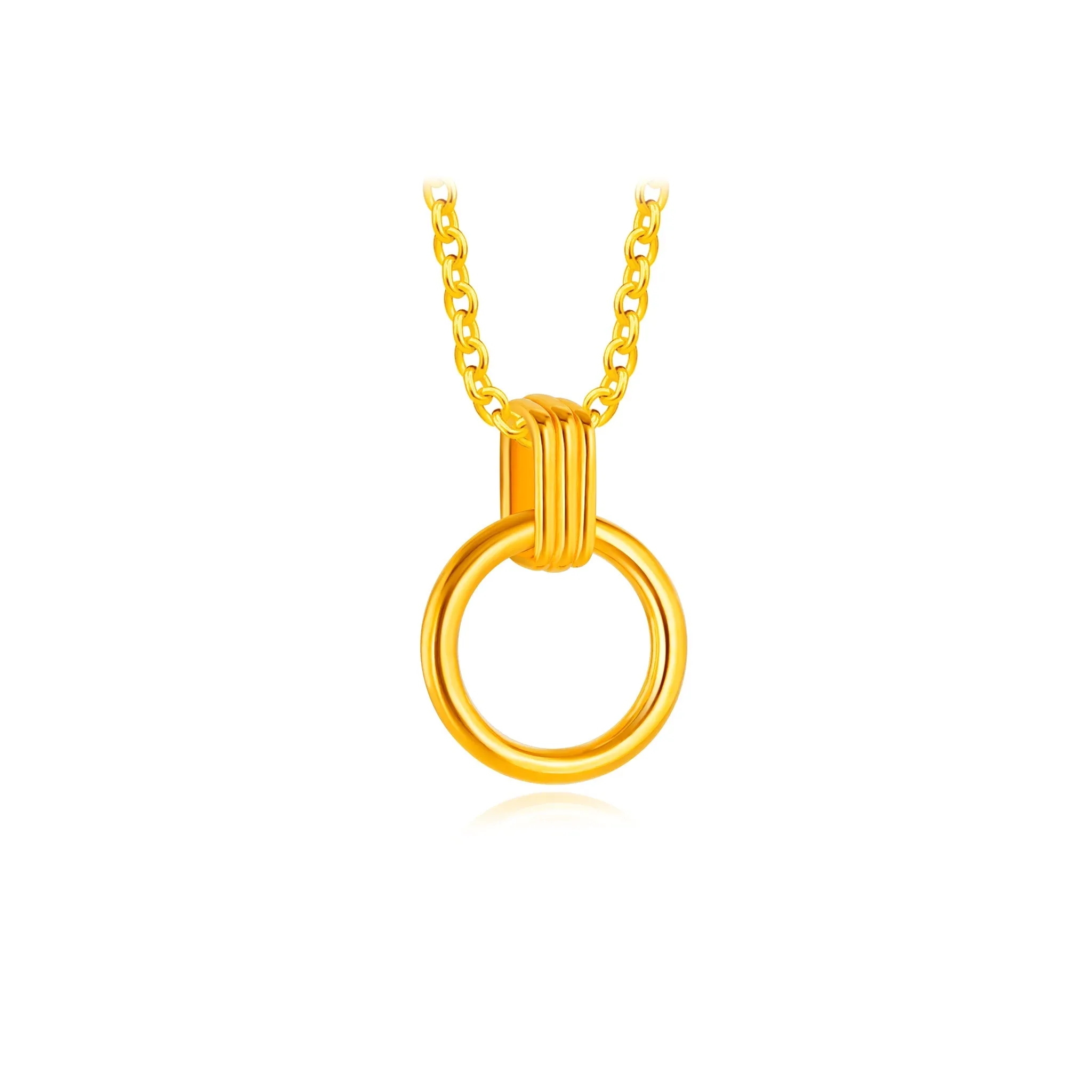 999 Golden Halo Pendant