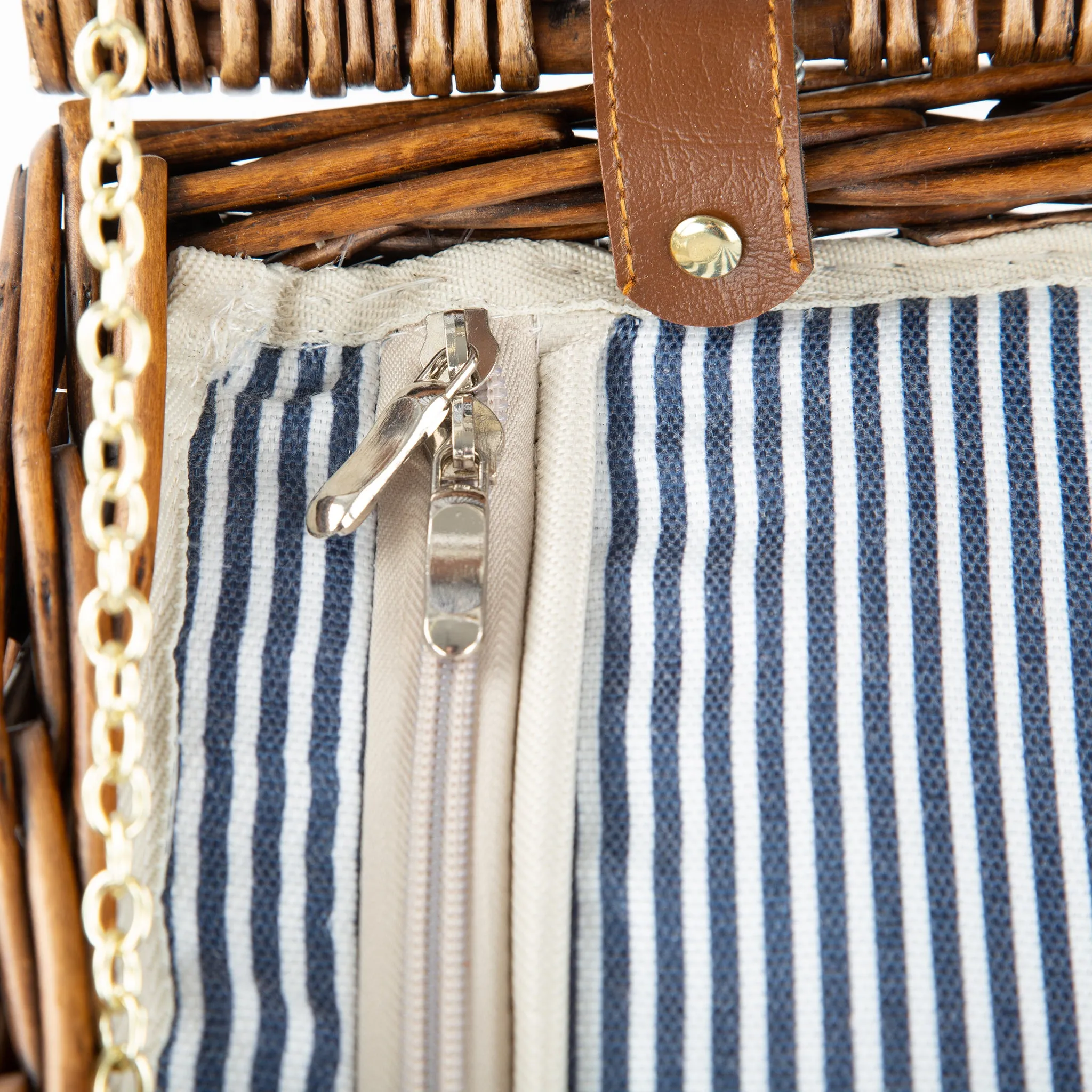 Abbotsbury Willow Picnic Basket Hamper with Picnic Blanket