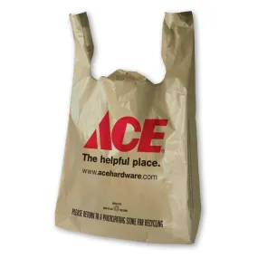 Ace Plastic Brown Reusable Shopping Bag Recycled 250 pk 21 in. H X 7 in. W X 12 in. L