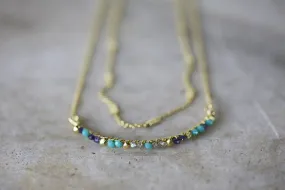 Aja Lolite, Labradorite And Chalcedony Necklace