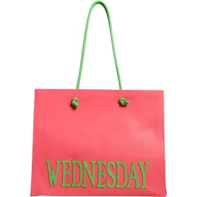 Alberta Ferretti Pink Leather Weekend Wednesday Shopping Tote Bag