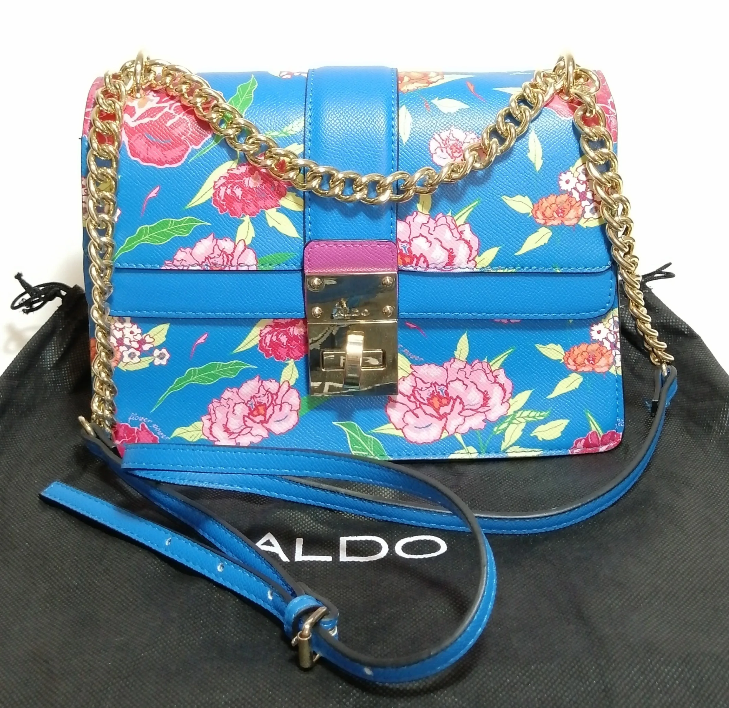 ALDO Blue Tortorici Floral Crossbody | Gently Used |