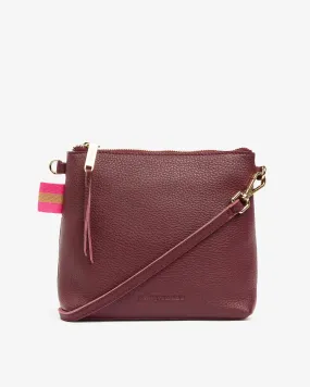 ALEXIS CROSSBODY BAG | Burgundy Pebble