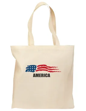 America Flag Grocery Tote Bag