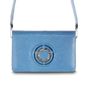 Anna Convertible Crossbody, Delft Blue Lizard, Labradorite