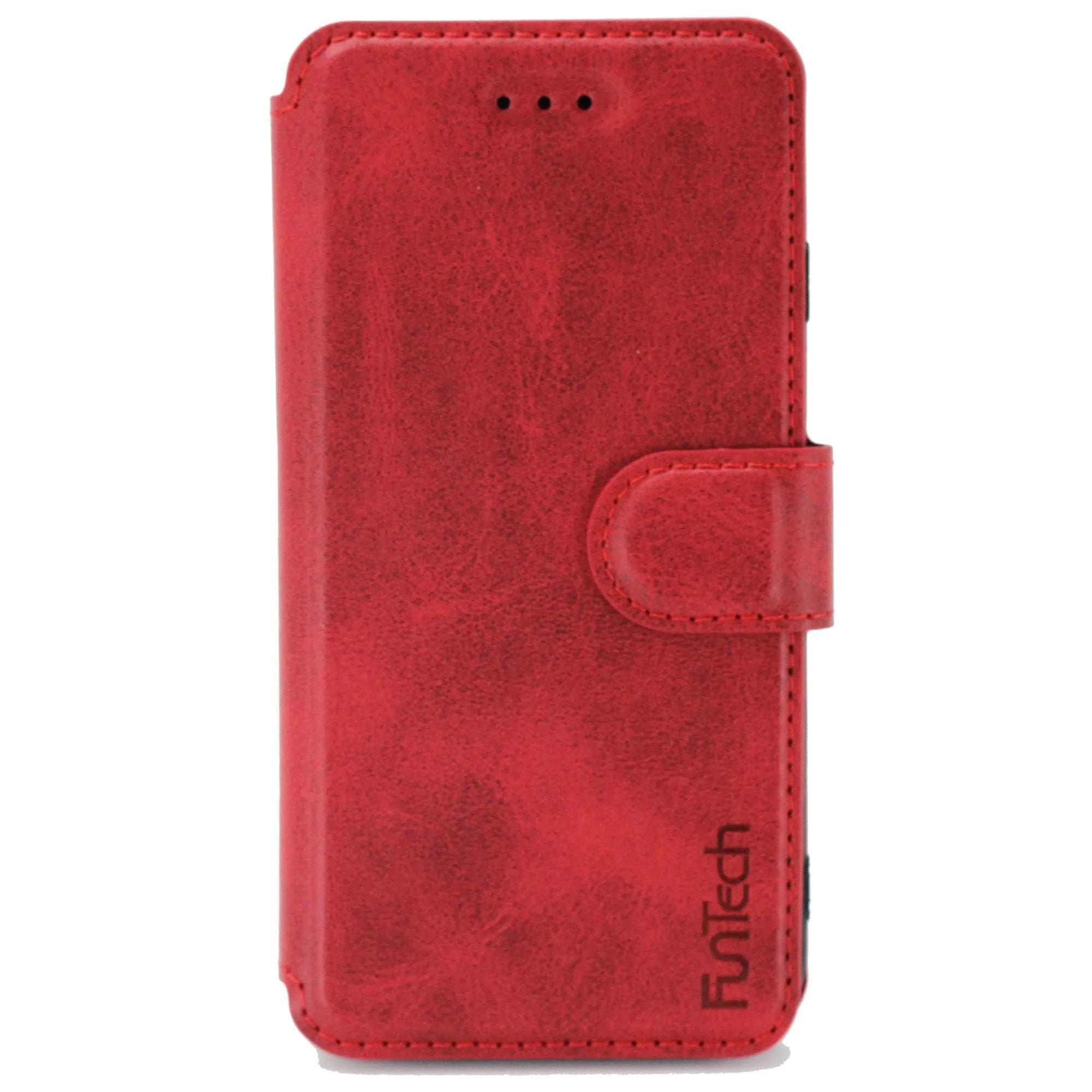 Apple iPhone XR Wallet Flip Red Folio Phone Case