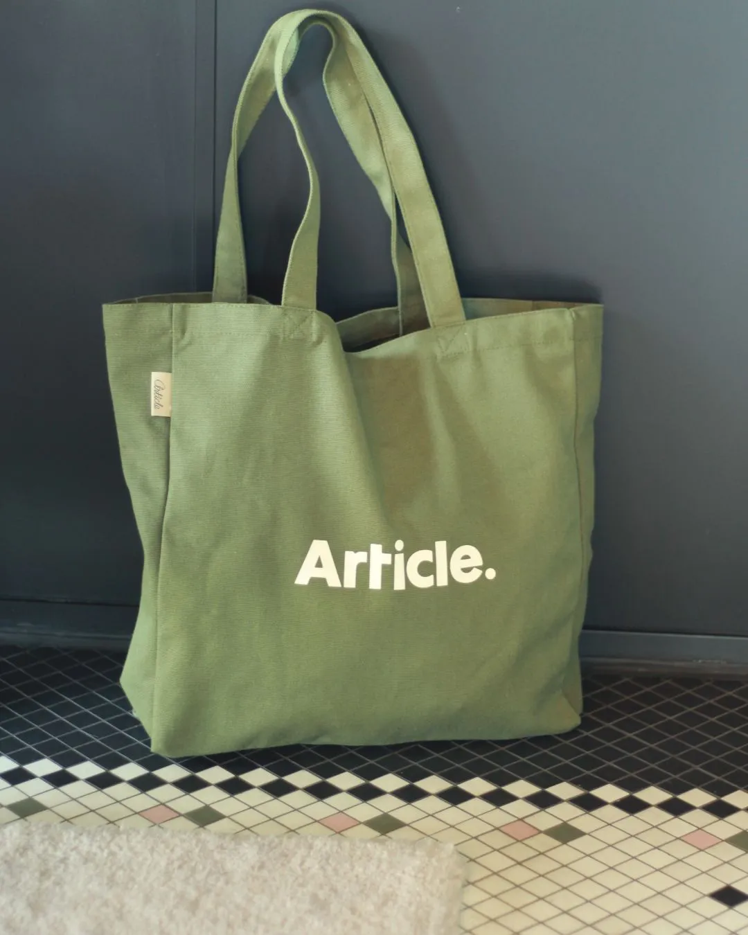 Article Organic Heavy Canvas Tote Bag - Olive Green