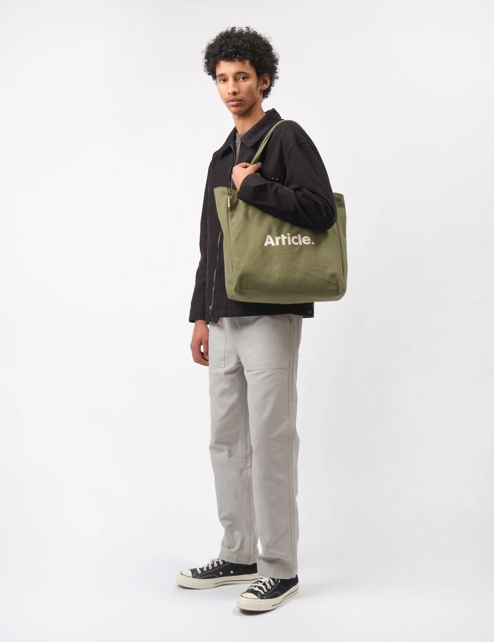 Article Organic Heavy Canvas Tote Bag - Olive Green