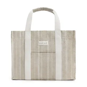 Avery Row Woven Stripe Bag - Natural