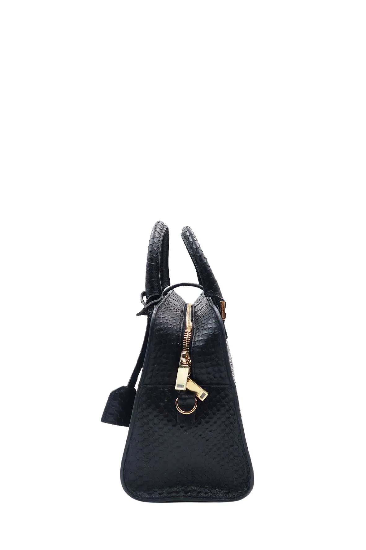 Baby Cabas Python Leather Black