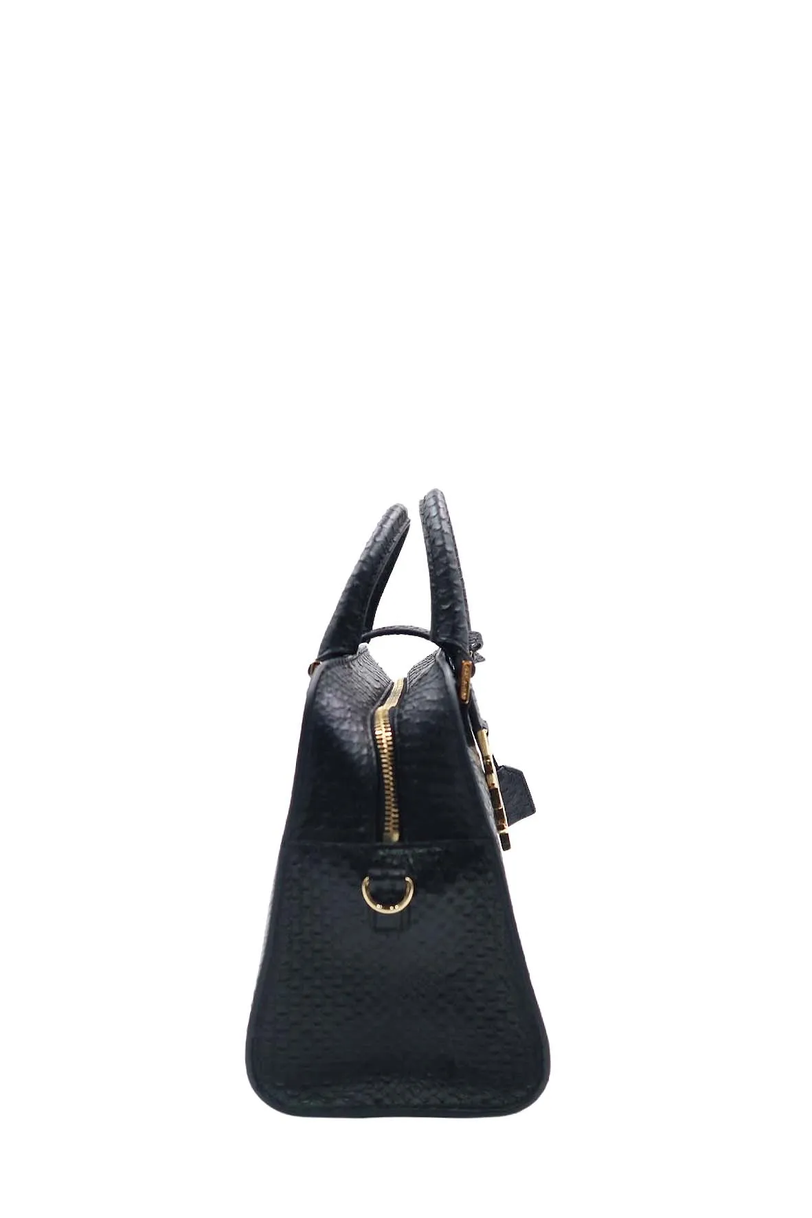 Baby Cabas Python Leather Black