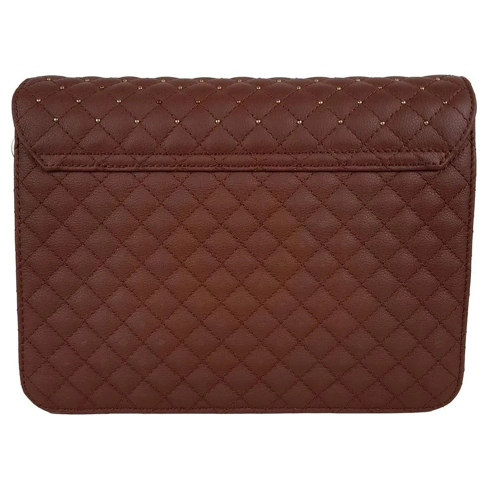 Baldinini Trend Chic Quilted Calfskin Shoulder Bag with Studs