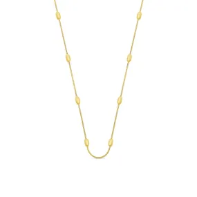 Ball Pendant Rounded Snake Chain - Gold