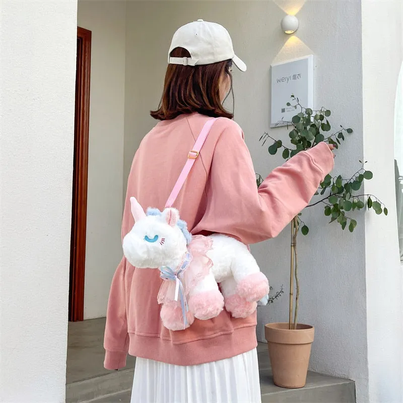 Ballerina Unicorn Plush Handbag