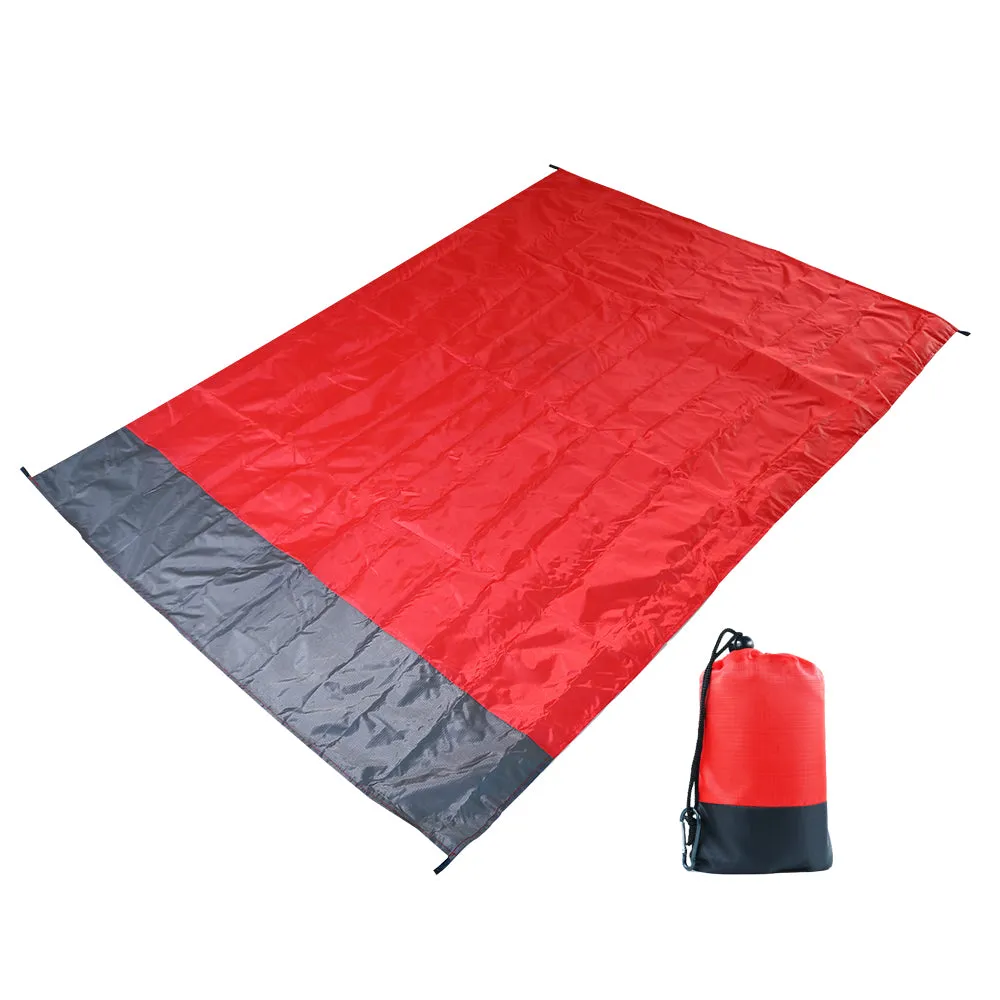 Beach Blanket Sandproof Beach Mat Beach Sheet Waterproof Sand Mat with Stakes Lightweight Mat for Picnic Camping