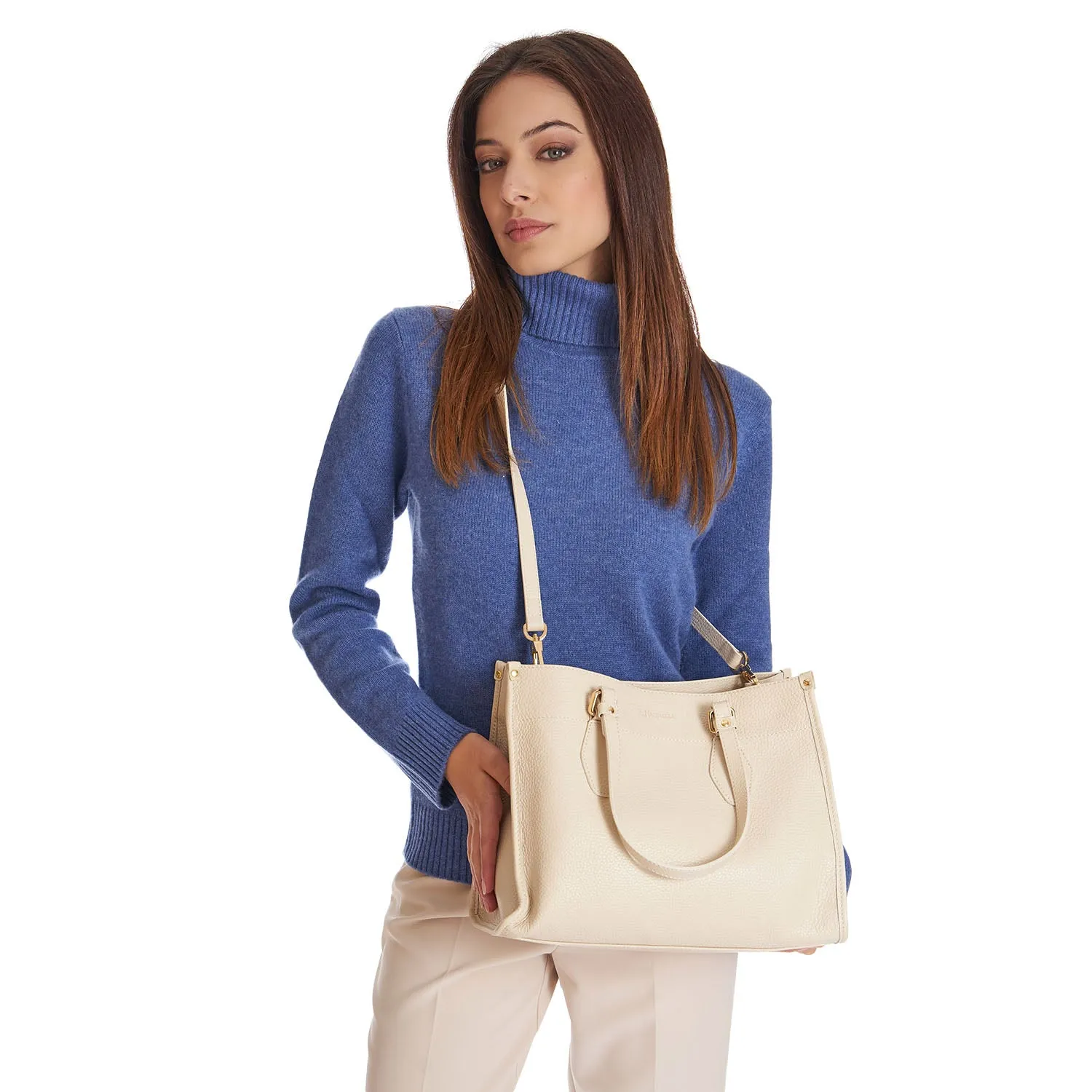 BEIGE SHOPPING BAG