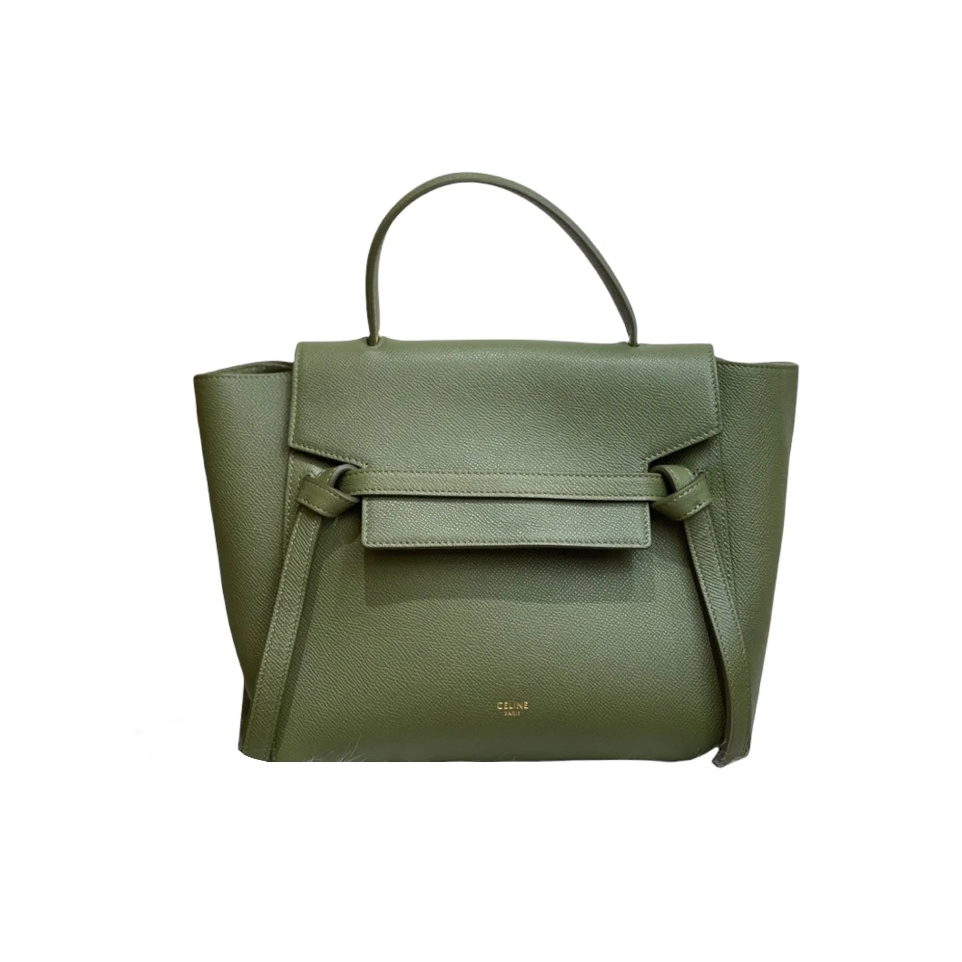 Belt Bag Mini Leather Green GHW