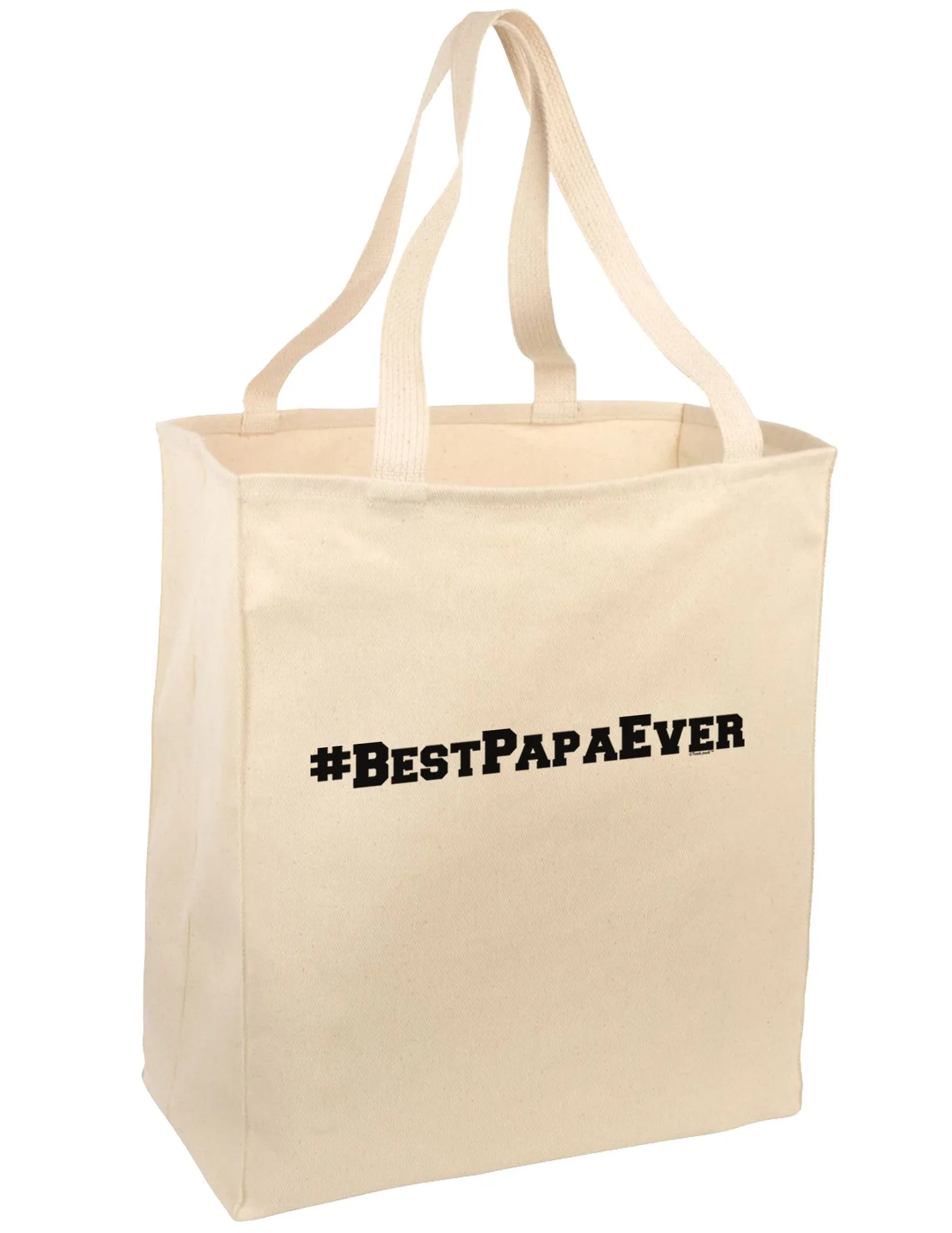 #BestPapaEver Large Grocery Tote Bag