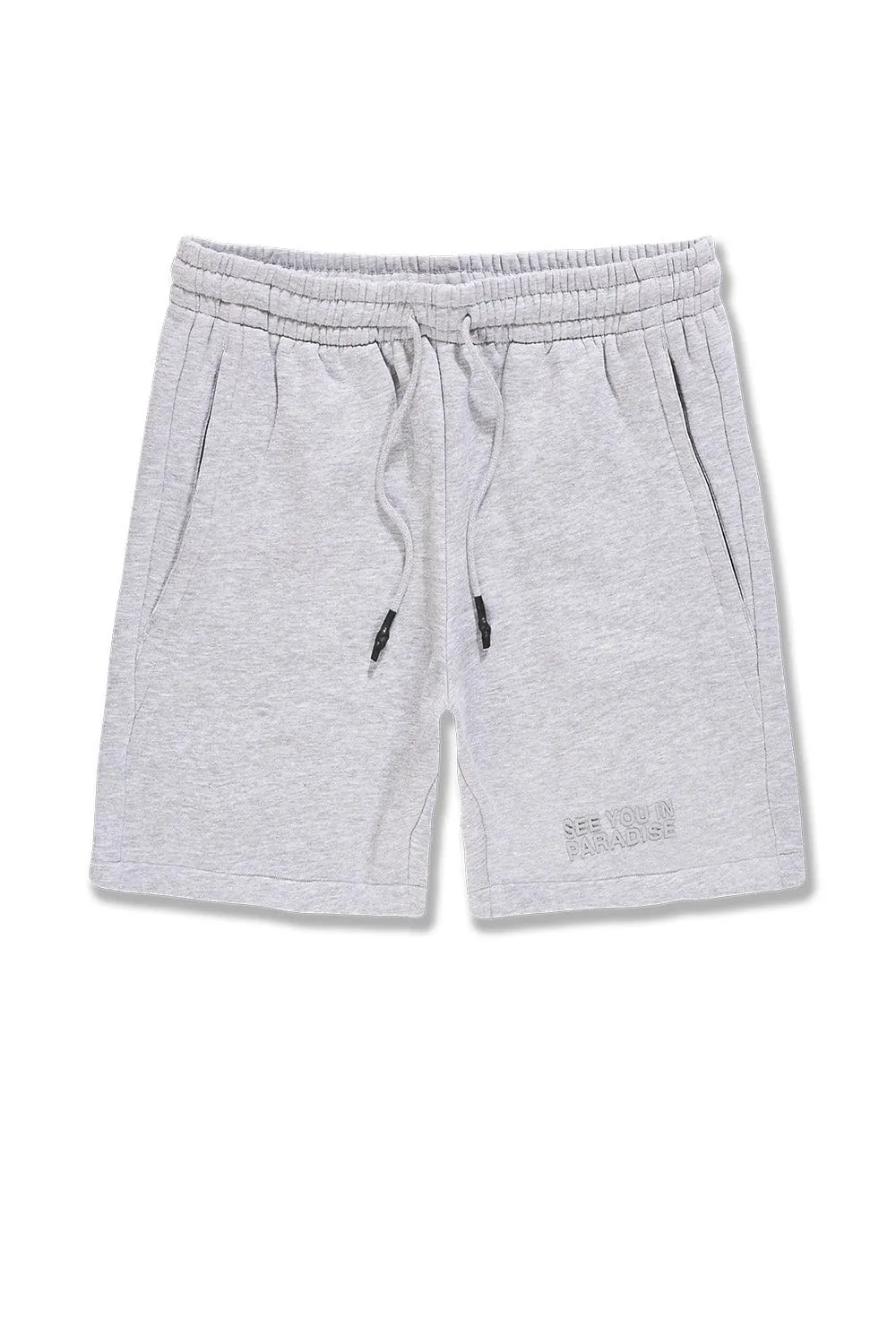 Big Men's Retro Paradise Tonal Shorts (Heather Grey)