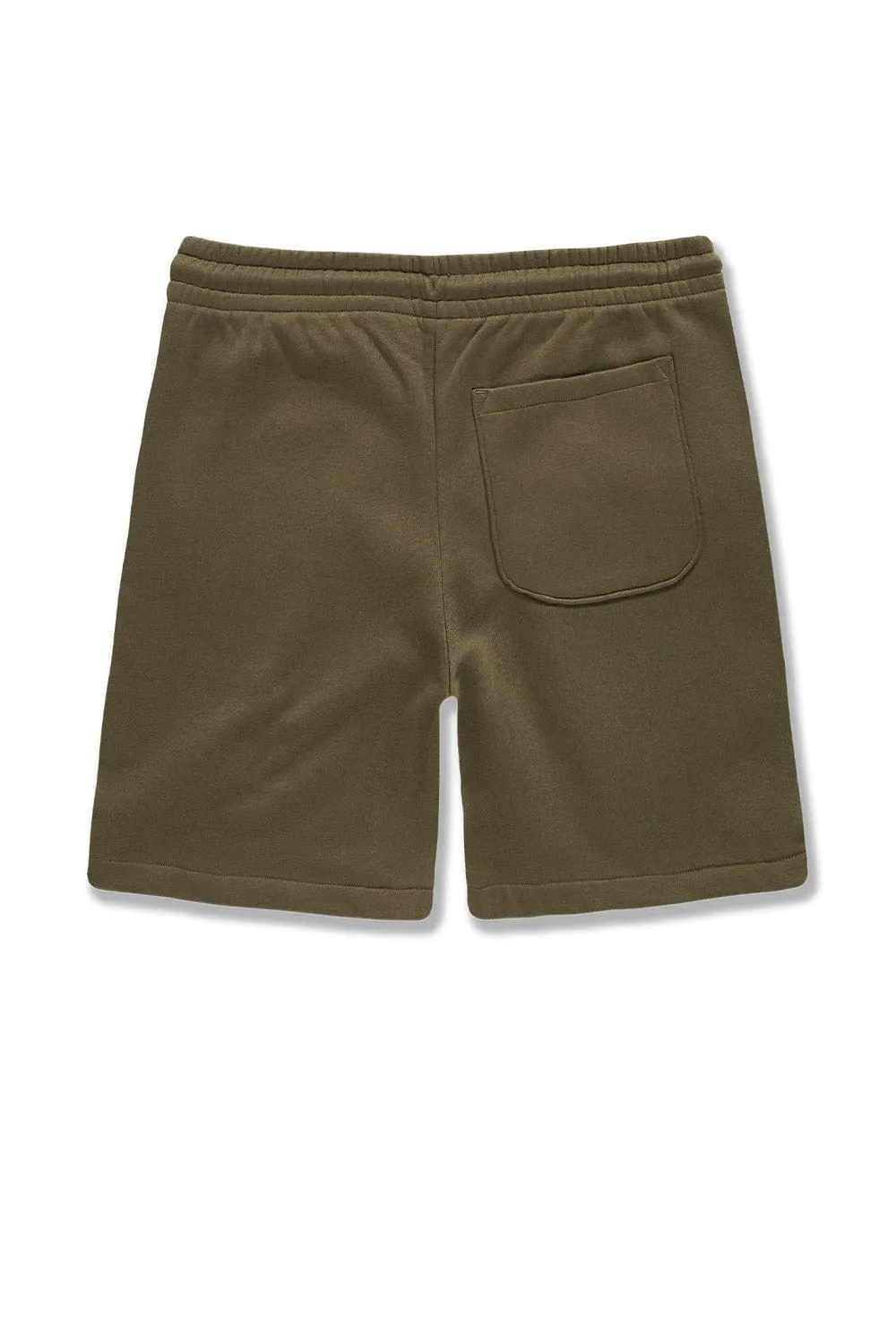 Big Men's Retro Paradise Tonal Shorts (Olive)