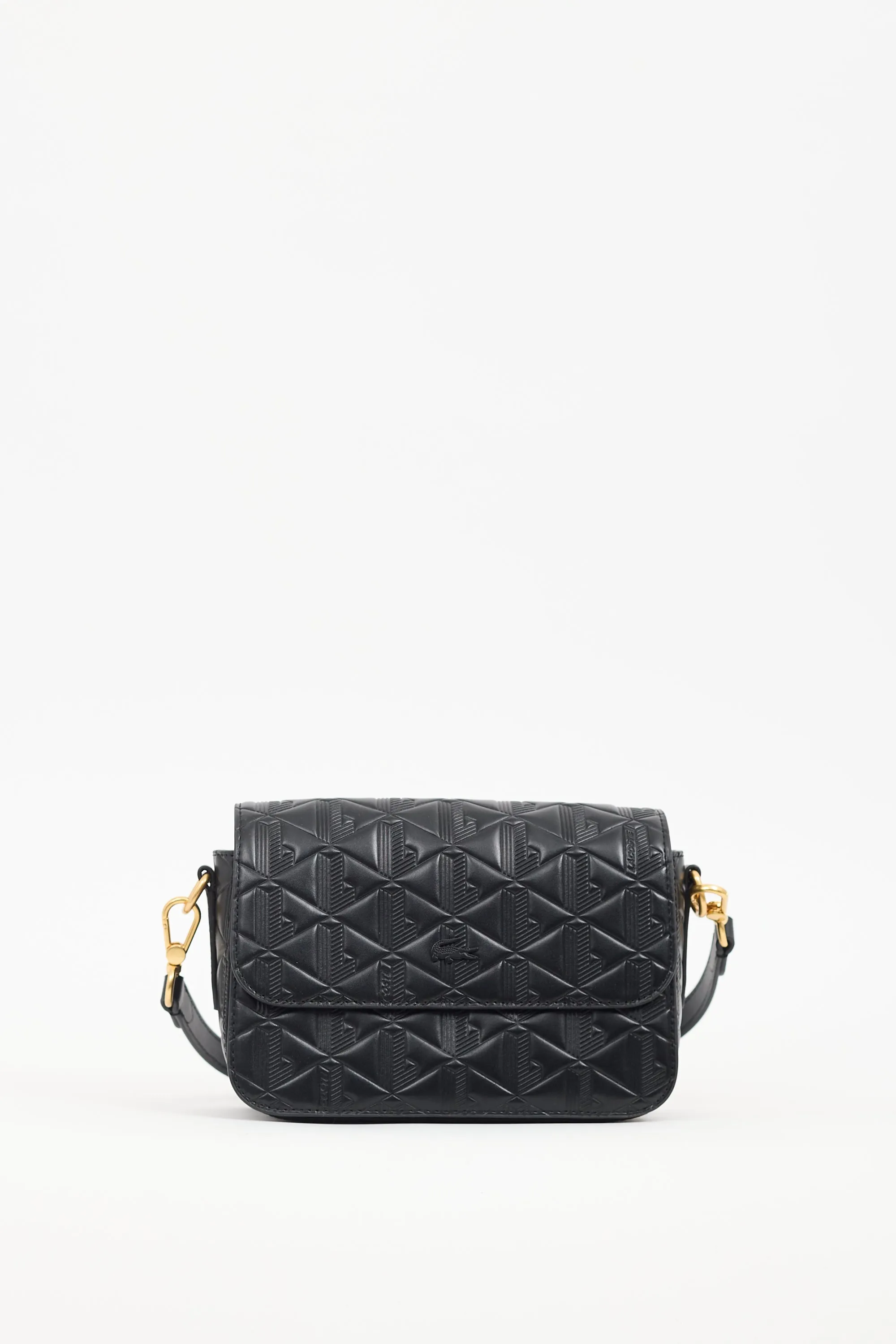 Black Embossed Leather Maheki Bag