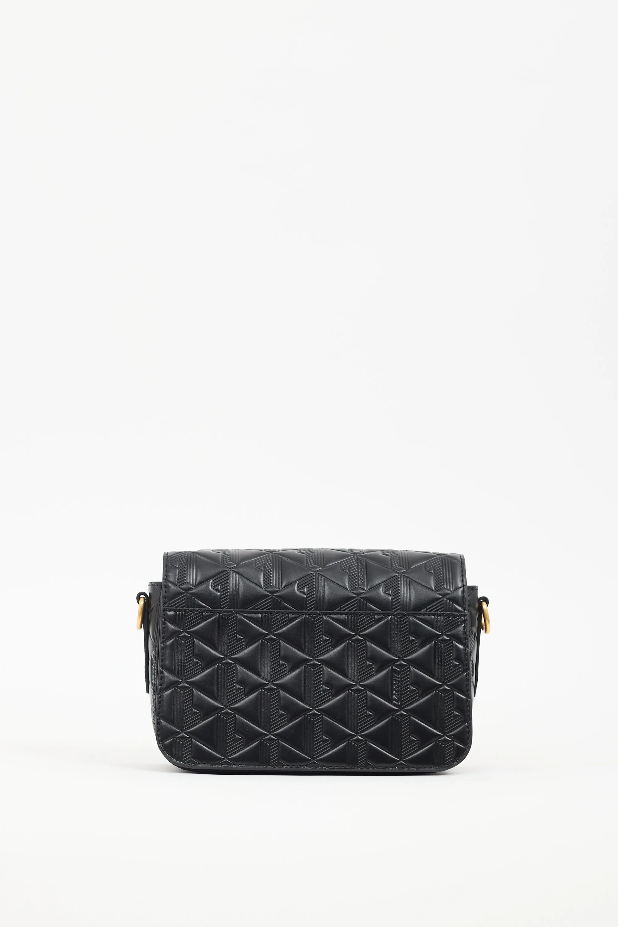 Black Embossed Leather Maheki Bag