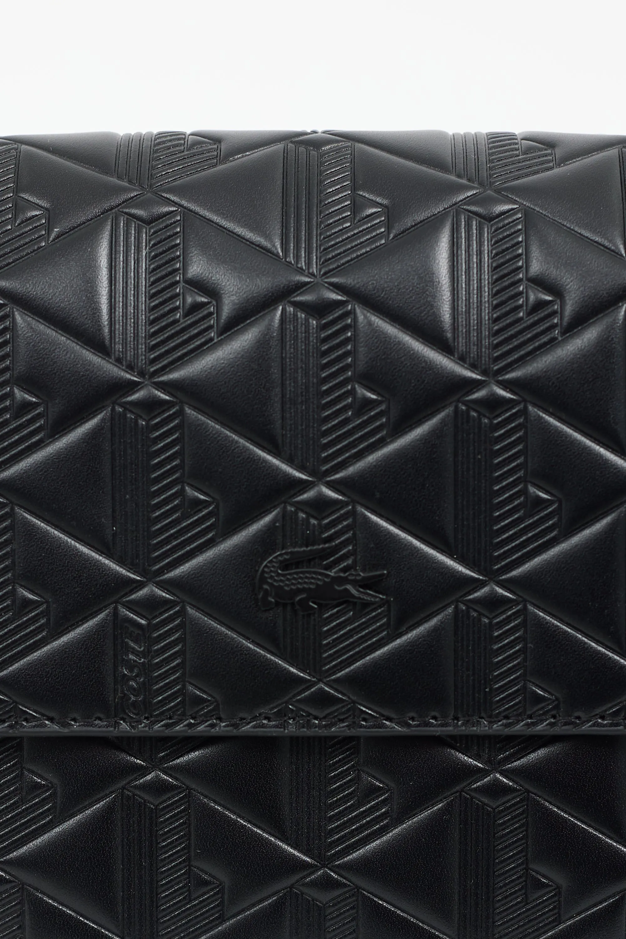 Black Embossed Leather Maheki Bag