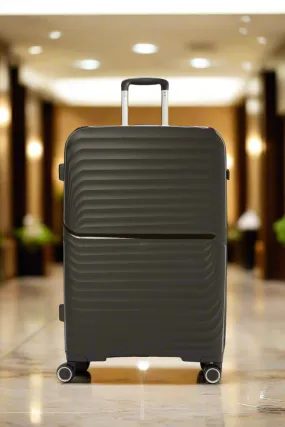 Black Hard Pp Trolley Luggage (24 Inch)