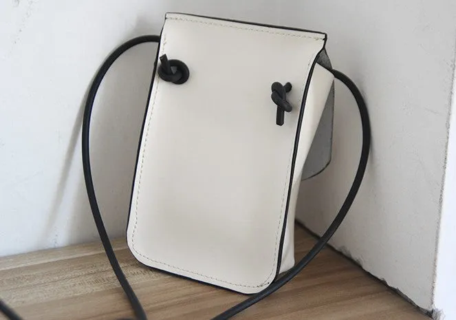 Black Leather Phone Crossbody Bag Womens Cell Phone Crossbody Bag Crossbody Bag Small Leather