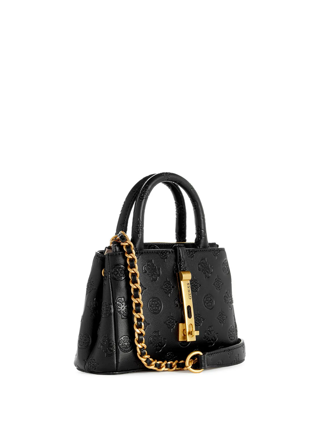 Black Logo James Mini Satchel Bag