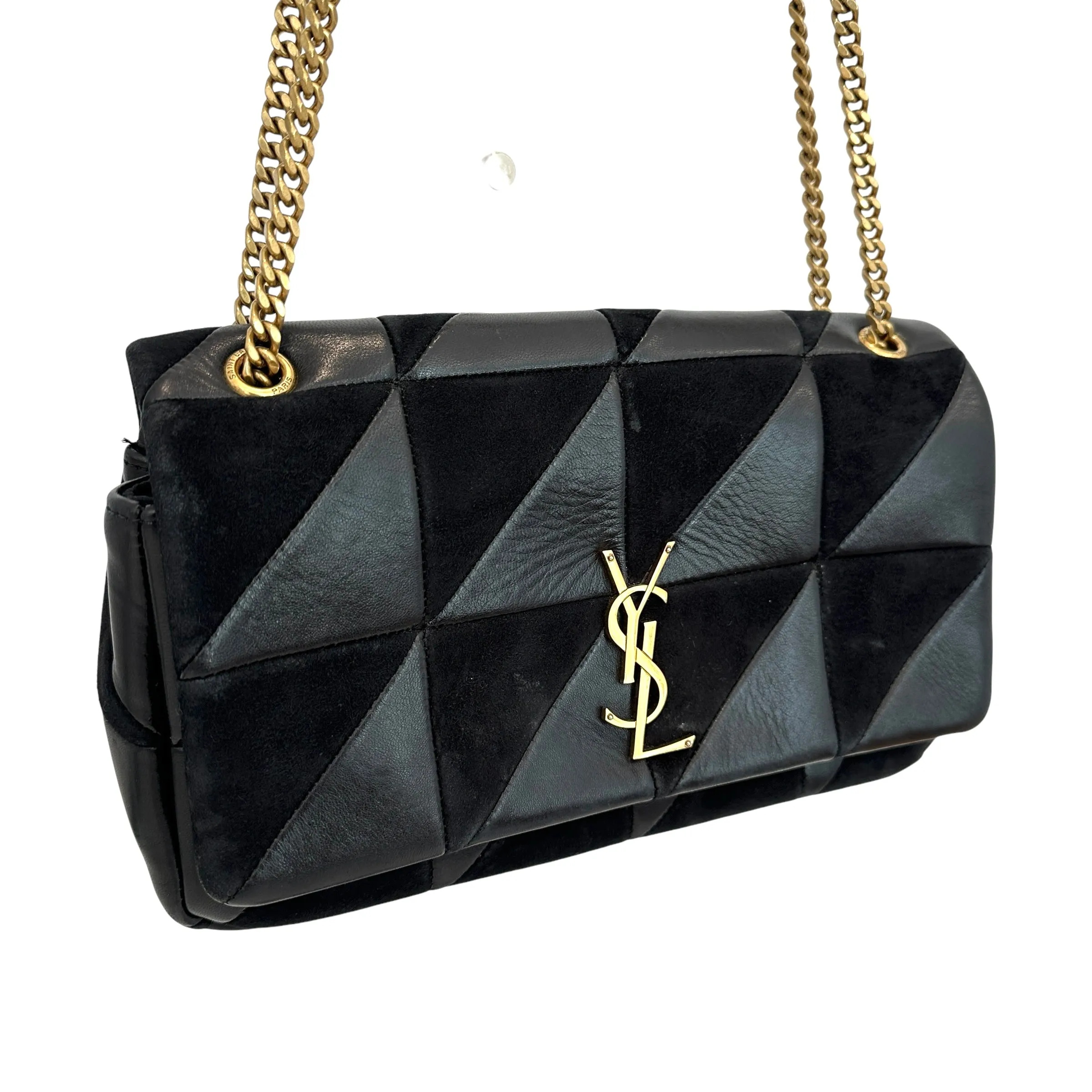 Black Suede & Leather Jamie Bag