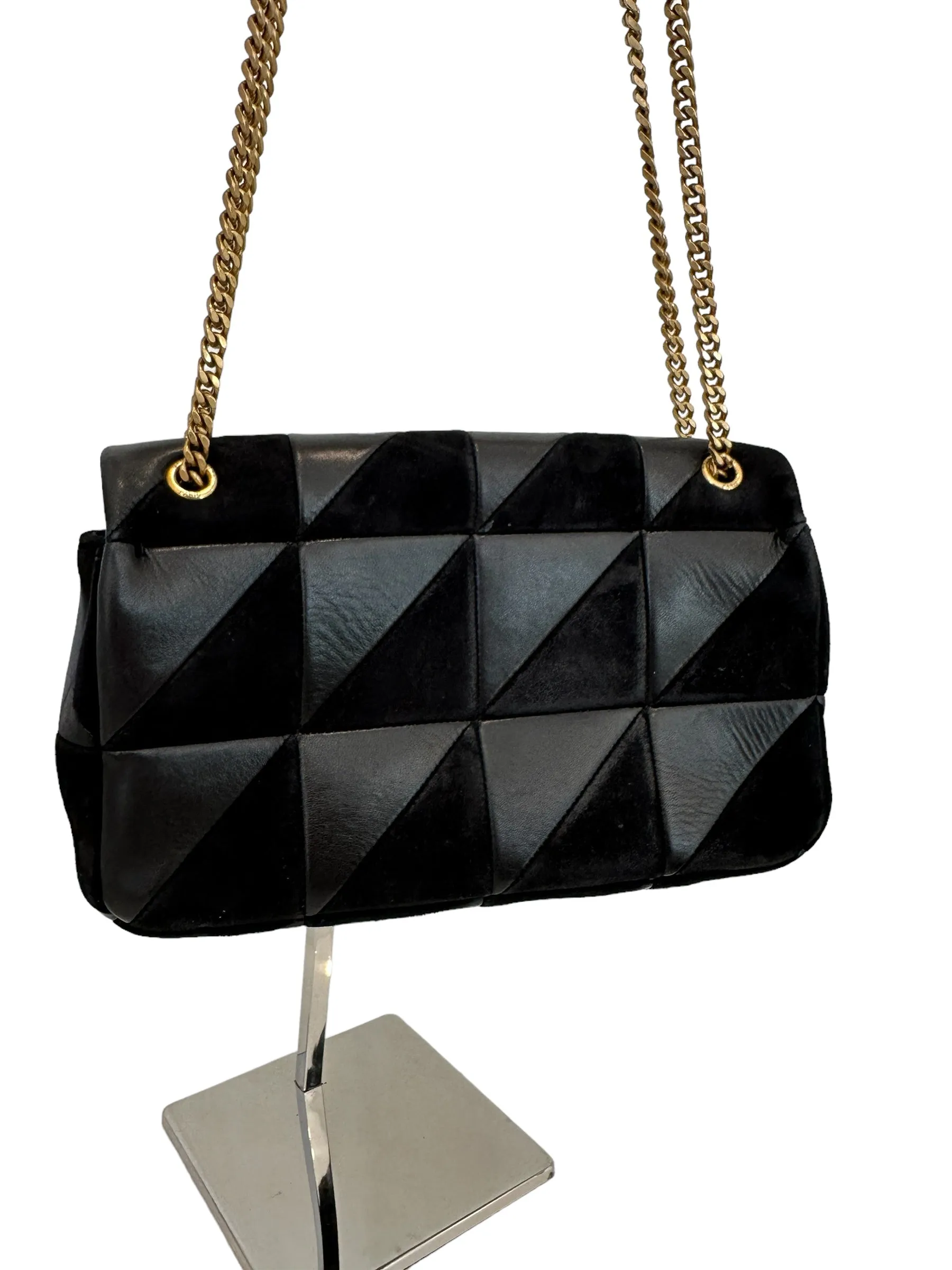 Black Suede & Leather Jamie Bag